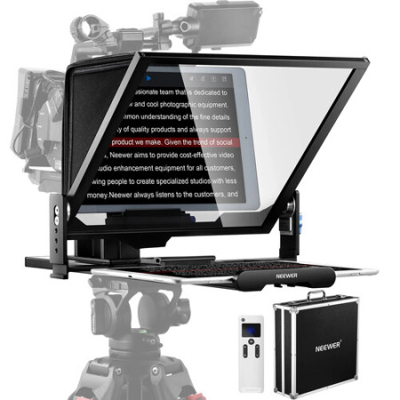 Neewer X17 II Professional 17" Remote Teleprompter for Cameras/Tablets/Smartphones