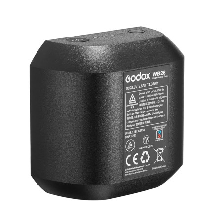 Godox WB26 Rechargeable Lithium-Ion Battery Pack for AD600Pro Flash (28.8V, 2600mAh)