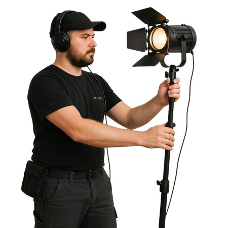 مشرف اضاءة - gaffer