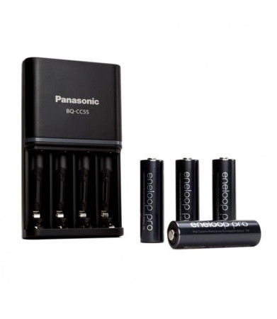 Eneloop BQ-CC55 charger + 4 pcs batteries Eneloop PRO 2550mAh AA