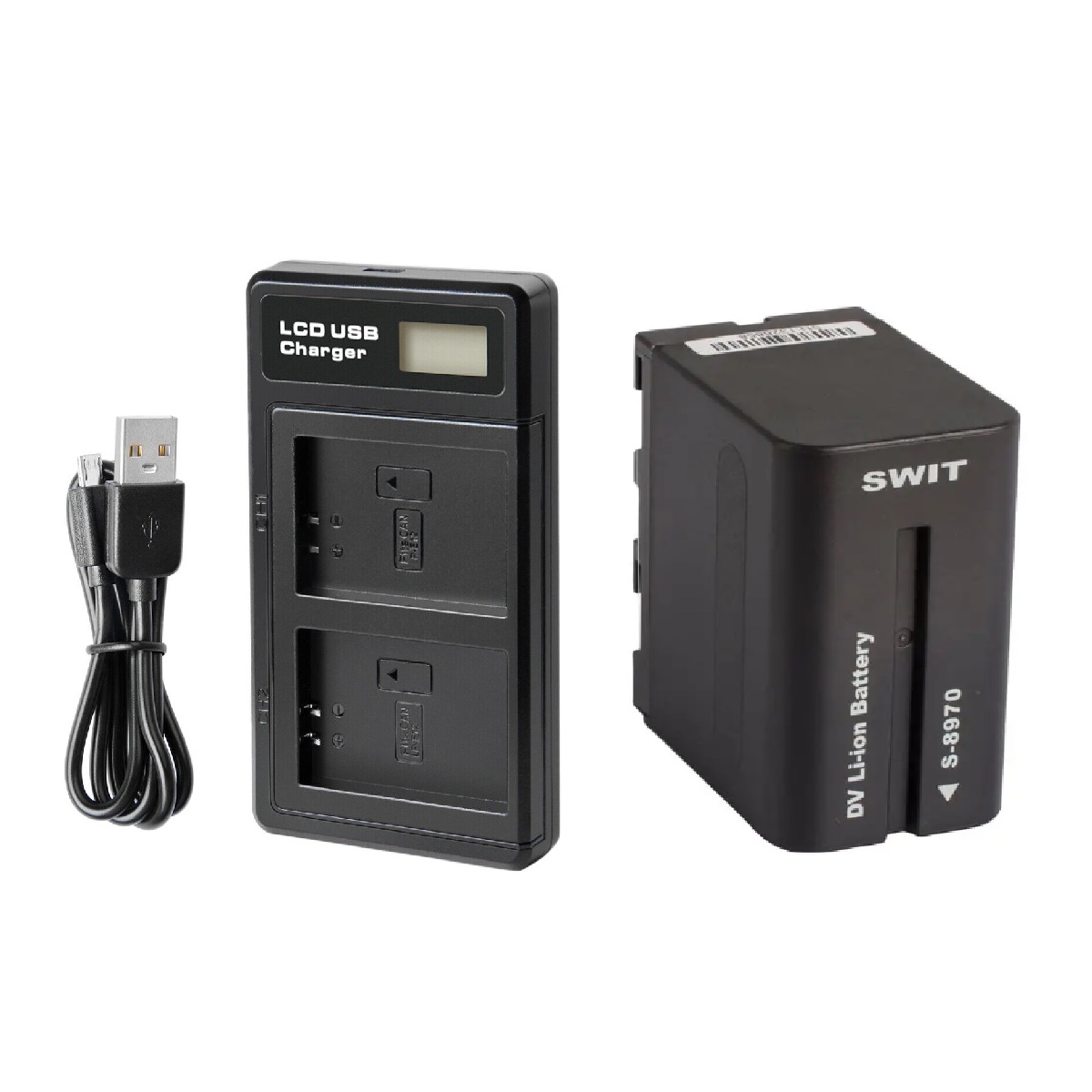 بطاريتين مع الشاحن