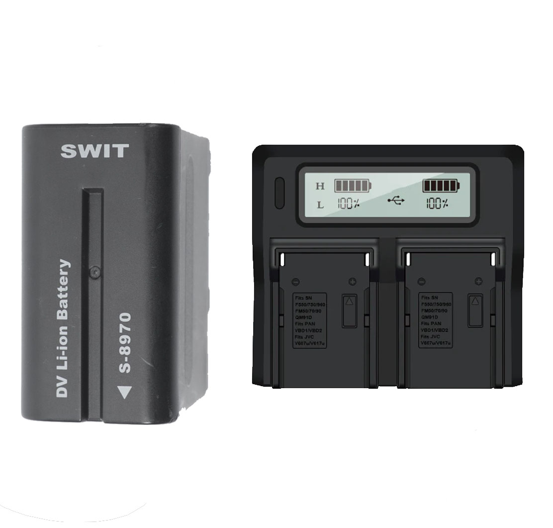 6 بطاريات مع شاحن